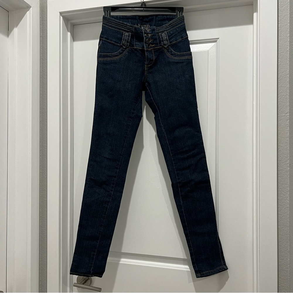 High waisted skinny jeans